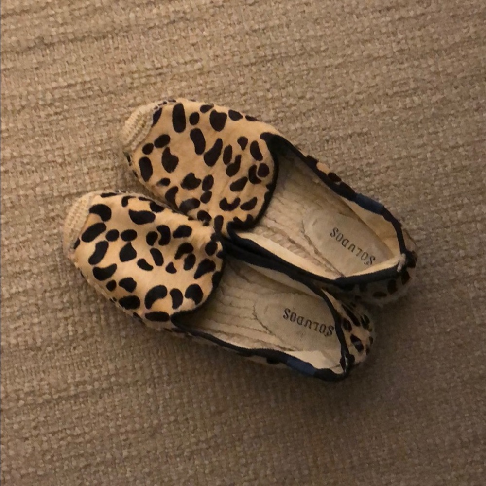 Soludos calf hair smoking slipper